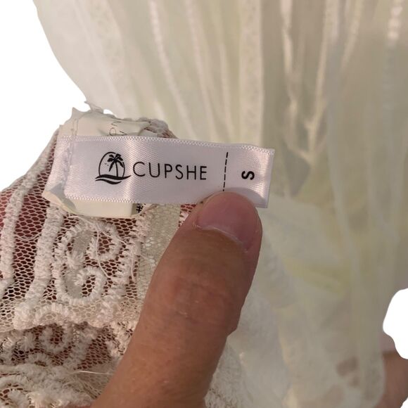 Cupshe womens Boho Y2K Sheer Lace Floral Maxi Cardgan S Fairy Angelcore Tie - Picture 6 of 9